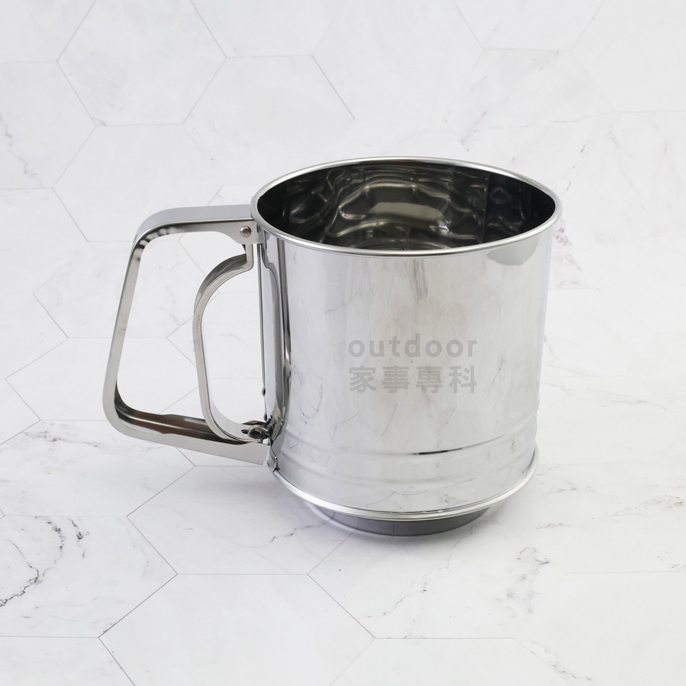 outdoor家事專科 日本製 貝印KAI 不銹鋼手壓式麵粉篩杯 10cm 手搖麵粉篩 粉篩 麵粉 按壓 DL-6262-細節圖3