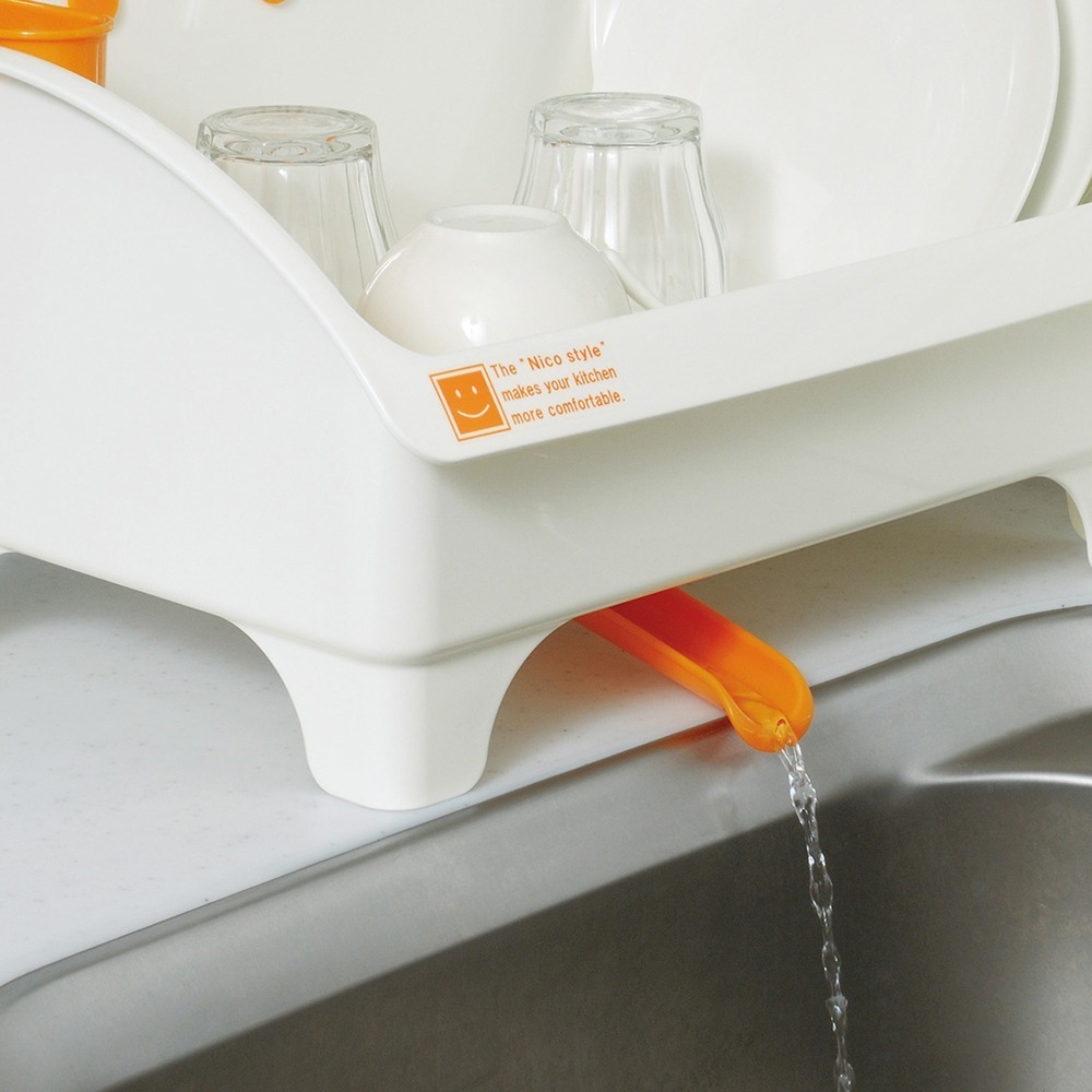 outdoor家事專科 日本製 INOMATA 廚房用碗盤瀝水收納置物籃架 瀝水架 排水架 廚房收納 INO-0082-細節圖6