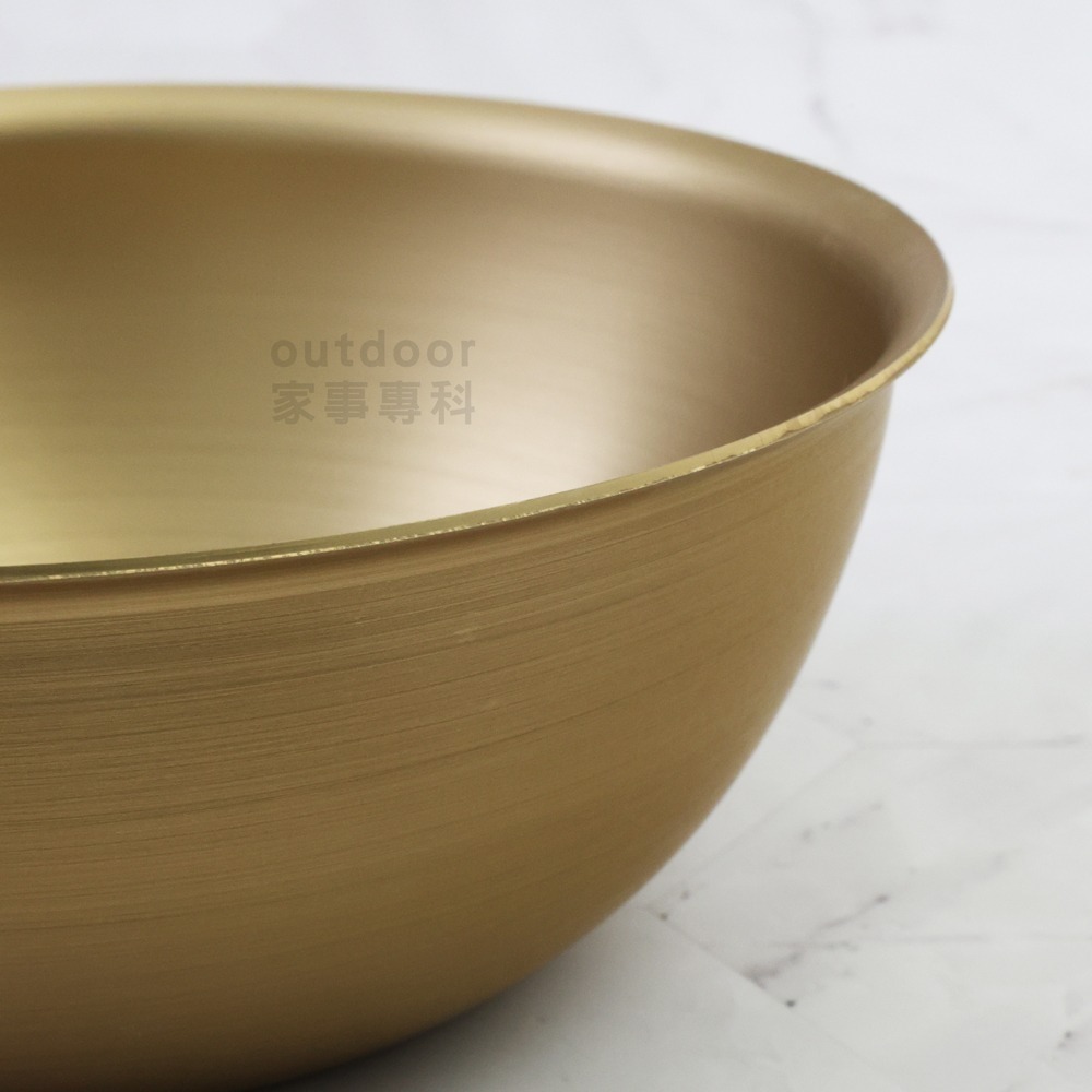 outdoor家事專科 日本製北陸hokua 小傳具附柄調理碗12/14/16/18cm霧金 A-1462/3/4/5-細節圖7