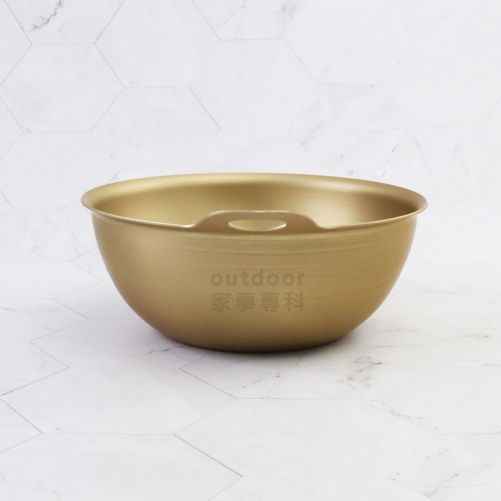 outdoor家事專科 日本製北陸hokua 小傳具附柄調理碗12/14/16/18cm霧金 A-1462/3/4/5-細節圖8