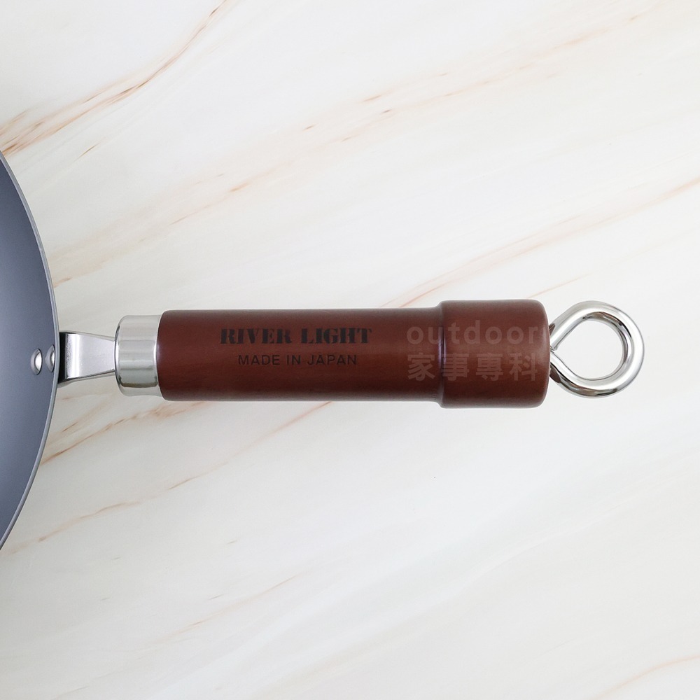 outdoor家事專科 日本製 KIWAME 極鐵平底鍋 26cm 深色手把窒化不易生銹 鐵鍋 RT-2726-細節圖6