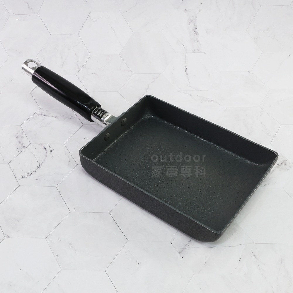 outdoor家事專科 日本和平FREIZ 不沾玉子燒鍋 13x18cm 煎蛋鍋 直火 Blastone BR-7721-細節圖2