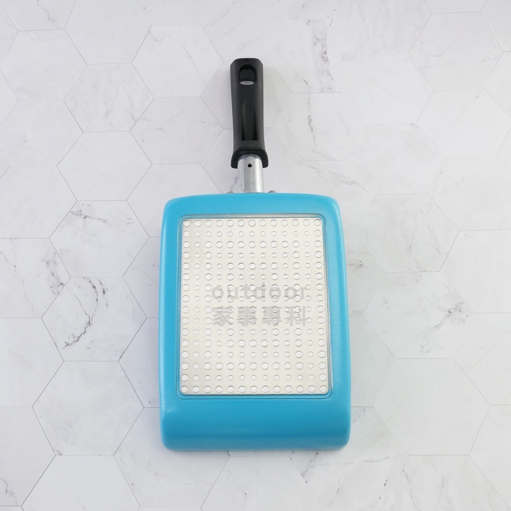 outdoor家事專科 日本和平FREIZ 藍礦鑽石不沾玉子燒鍋13x18cm 煎蛋鍋 IH爐可用 藍色 BR-8244-細節圖3