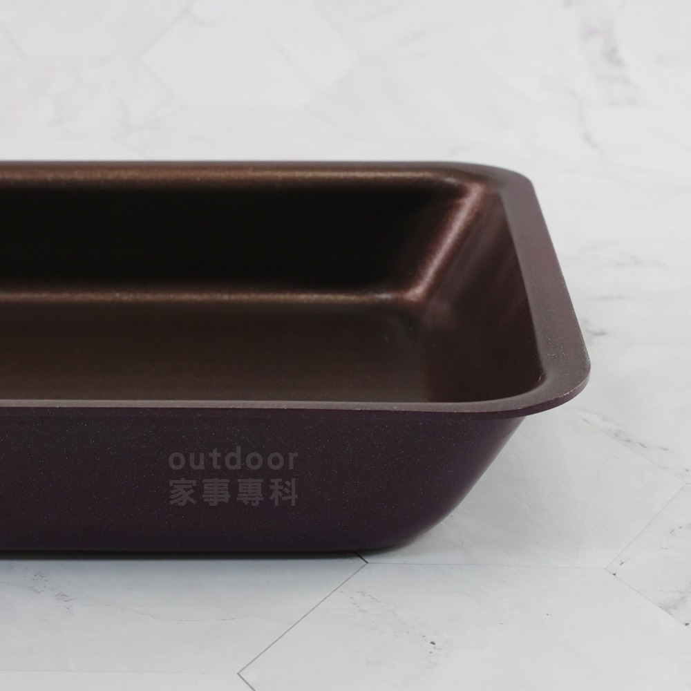 outdoor家事專科 日本和平FREIZ 深形不沾玉子燒鍋13x18cm 直火/IH爐 暗紫色 內咖啡 RB-1539-細節圖11