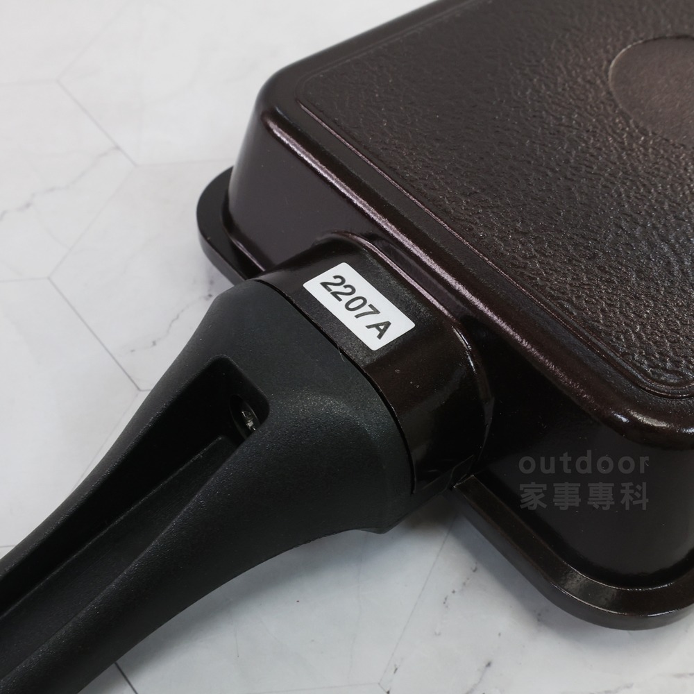 outdoor家事專科 日本和平FREIZ 不沾玉子燒鍋13x18cm 煎蛋鍋 直火/IH爐可用 深褐色 RB-2528-細節圖4