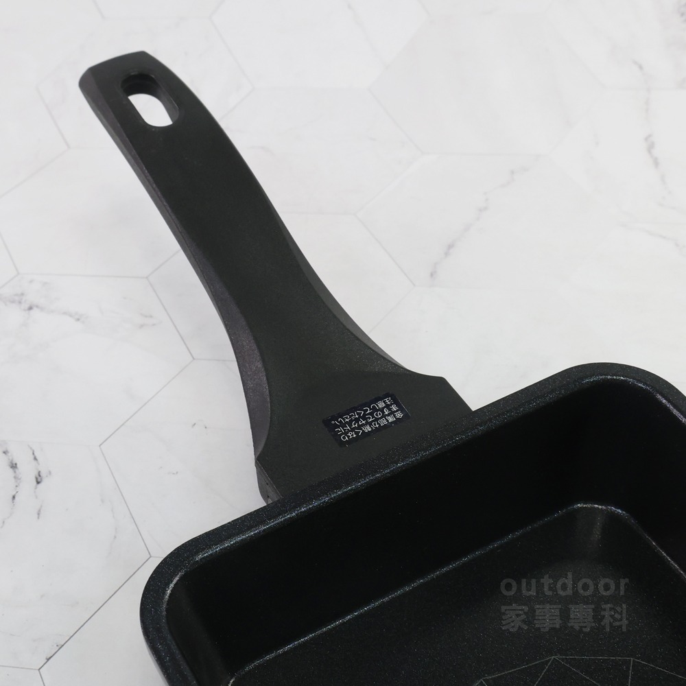 outdoor家事專科 日本和平FREIZ 不沾玉子燒鍋13x18cm 煎蛋鍋 直火/IH爐可用 深褐色 RB-2528-細節圖8