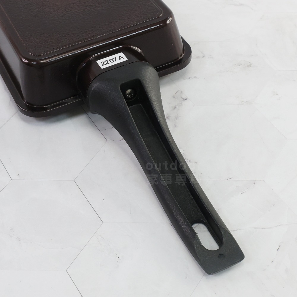 outdoor家事專科 日本和平FREIZ 不沾玉子燒鍋13x18cm 煎蛋鍋 直火/IH爐可用 深褐色 RB-2528-細節圖10