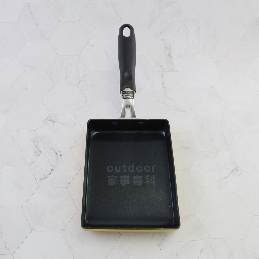 outdoor家事專科 日本和平FREIZ 不沾玉子燒鍋 13x18cm 煎蛋鍋 直火專用 黃色 SRB-1197-細節圖3