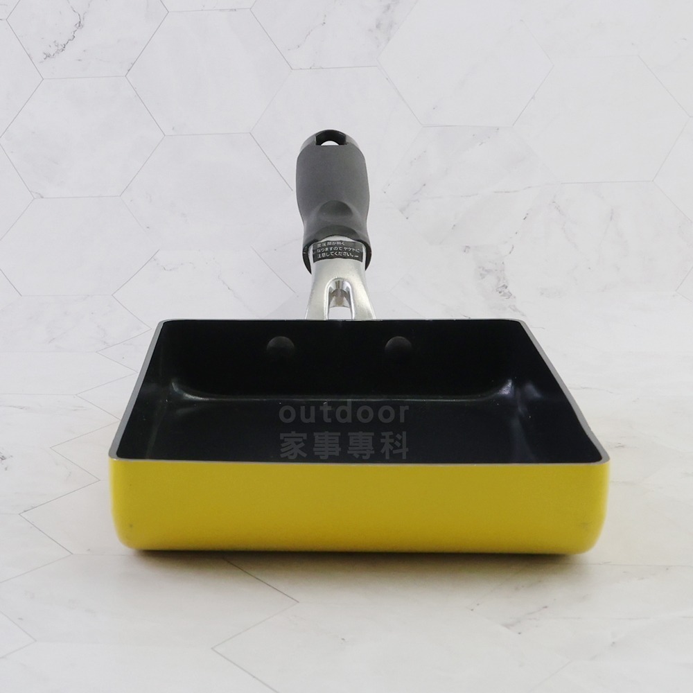 outdoor家事專科 日本和平FREIZ 不沾玉子燒鍋 13x18cm 煎蛋鍋 直火專用 黃色 SRB-1197-細節圖6