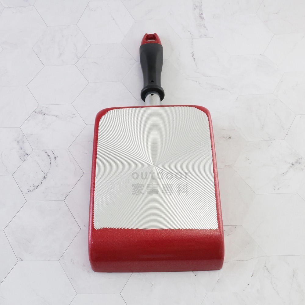 outdoor家事專科 日本和平FREIZ 不沾玉子燒鍋 13x18cm 煎蛋鍋 直火專用 紅色 UR-7818-細節圖3