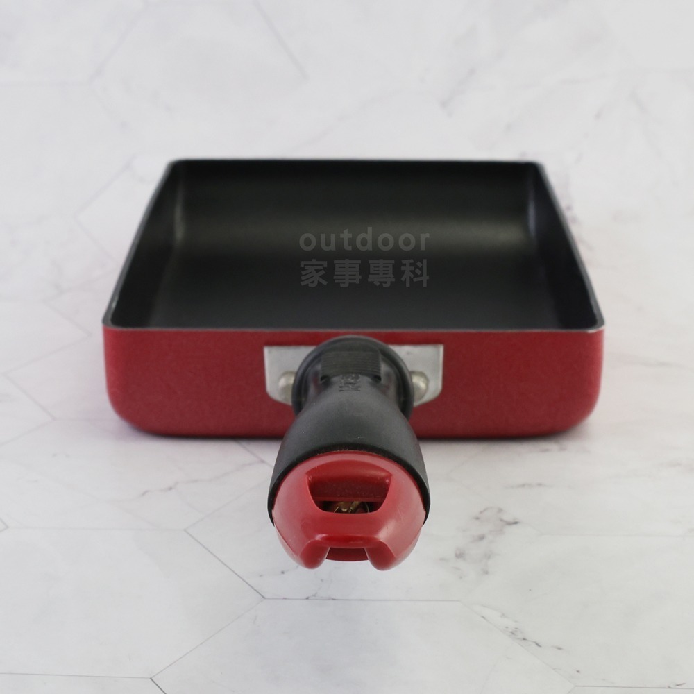 outdoor家事專科 日本和平FREIZ 不沾玉子燒鍋 13x18cm 煎蛋鍋 直火專用 紅色 UR-7818-細節圖6