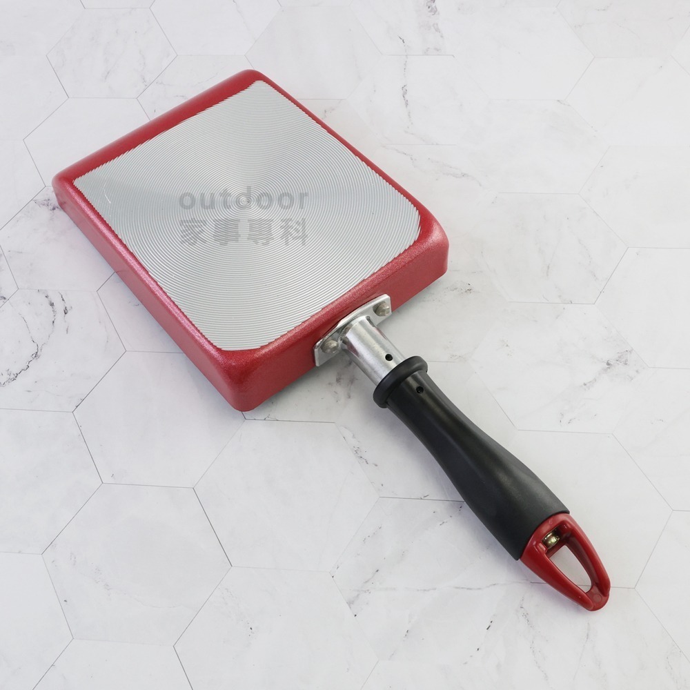 outdoor家事專科 日本和平FREIZ 不沾玉子燒鍋 13x18cm 煎蛋鍋 直火專用 紅色 UR-7818-細節圖7