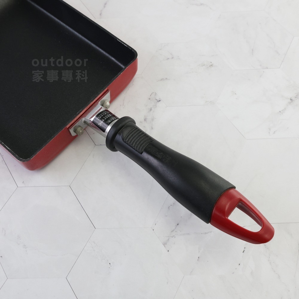 outdoor家事專科 日本和平FREIZ 不沾玉子燒鍋 13x18cm 煎蛋鍋 直火專用 紅色 UR-7818-細節圖8