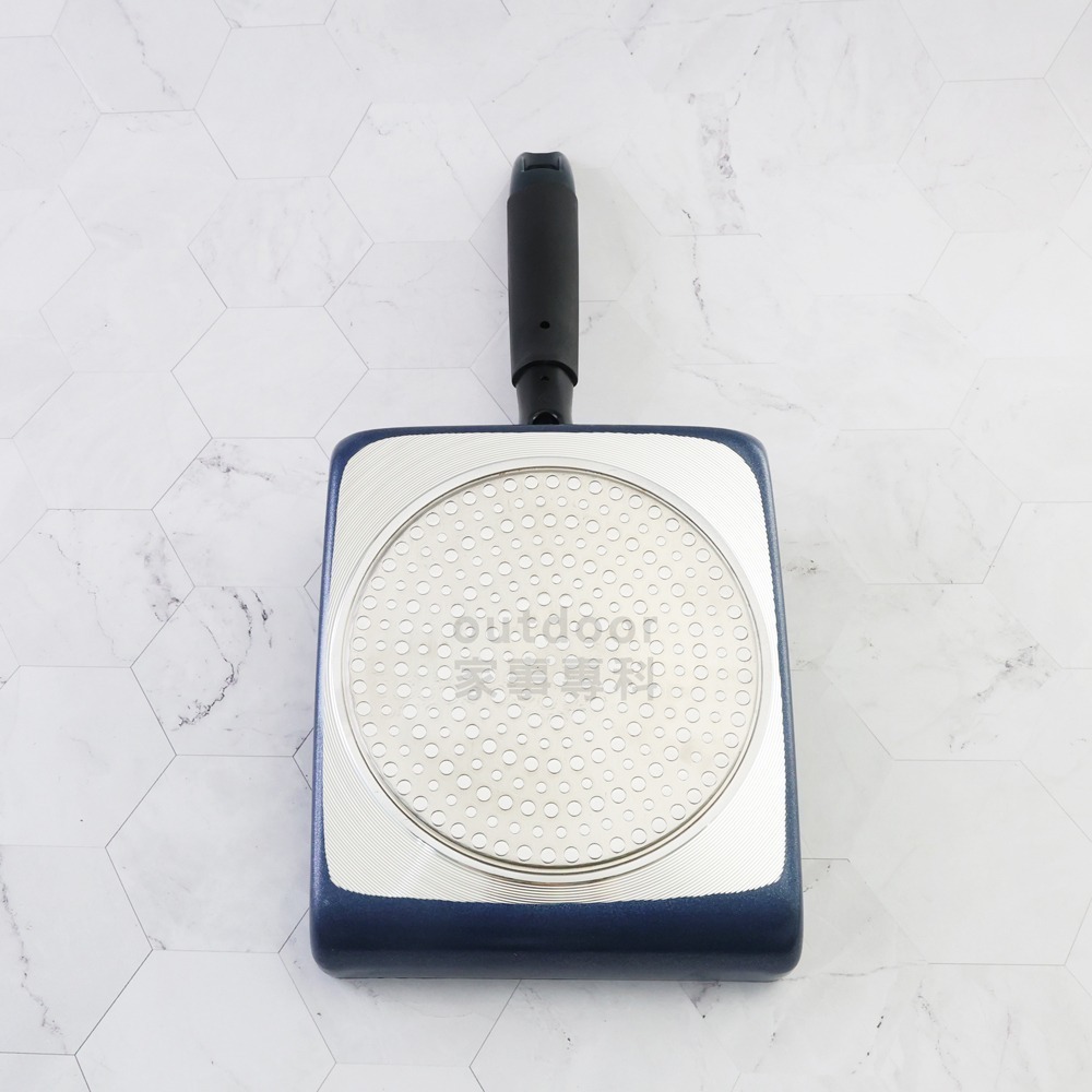 outdoor家事專科 日本和平FREIZ鑽石不沾玉子燒鍋15x18cm IH爐 帝蒙Diamode深藍 DR-5011-細節圖3