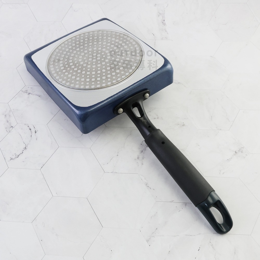 outdoor家事專科 日本和平FREIZ鑽石不沾玉子燒鍋15x18cm IH爐 帝蒙Diamode深藍 DR-5011-細節圖6