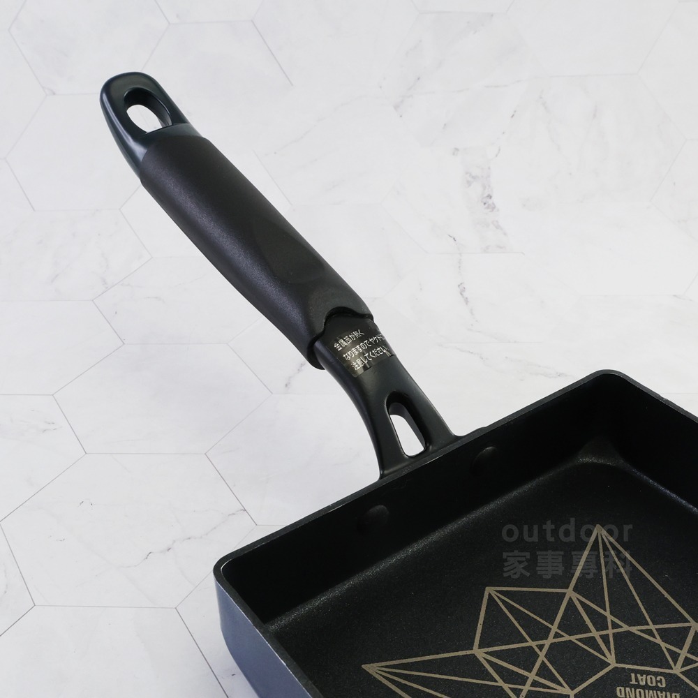 outdoor家事專科 日本和平FREIZ鑽石不沾玉子燒鍋15x18cm IH爐 帝蒙Diamode深藍 DR-5011-細節圖8