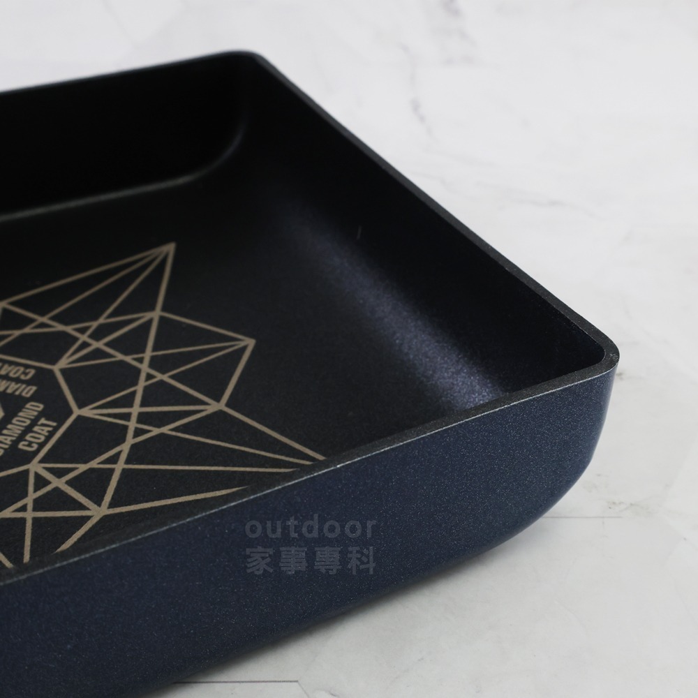 outdoor家事專科 日本和平FREIZ鑽石不沾玉子燒鍋15x18cm IH爐 帝蒙Diamode深藍 DR-5011-細節圖11