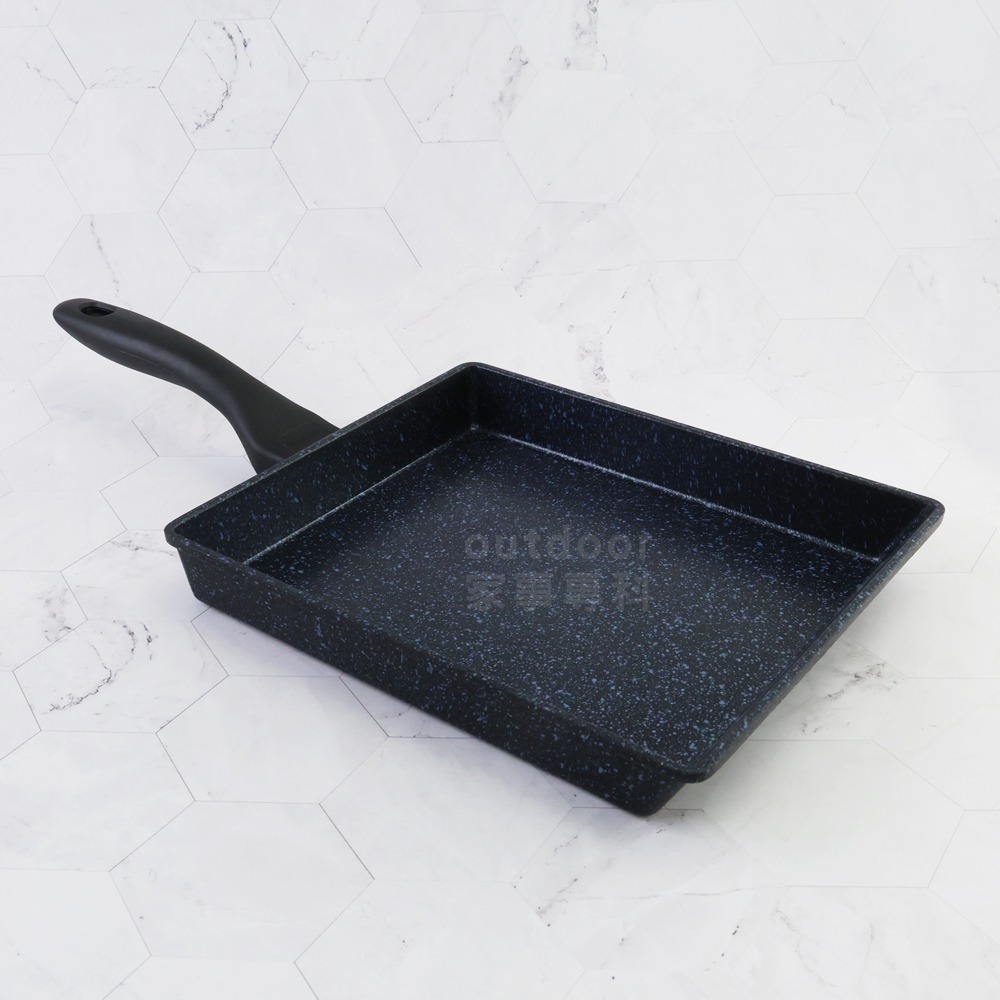 outdoor家事專科 日本和平FREIZ 特大雲石不沾玉子燒鍋20x24cm IH爐 Lanchini RB-1767-細節圖2