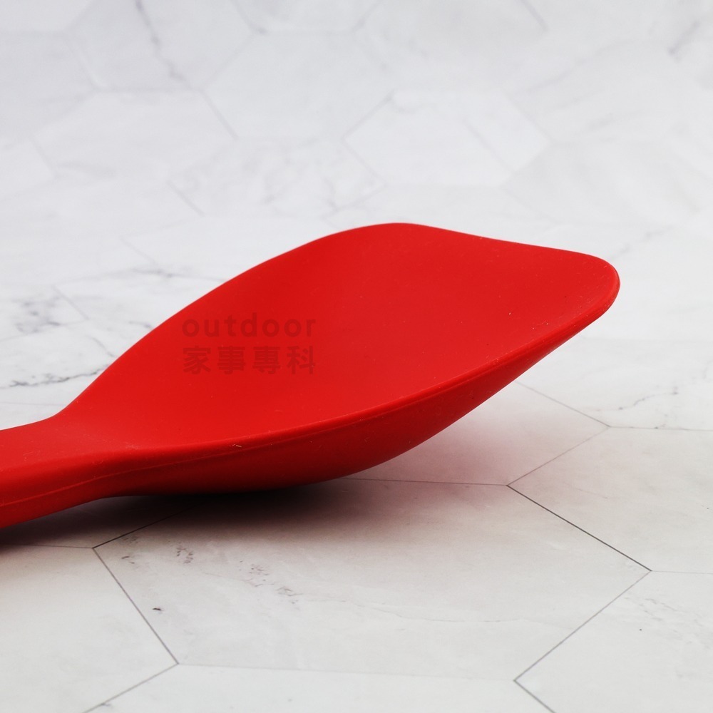 outdoor家事專科 日本marna 耐熱矽膠鍋鏟 煎匙 開罐 多用途廚具 不沾鍋適用 29cm 紅色 K-286-R-細節圖9