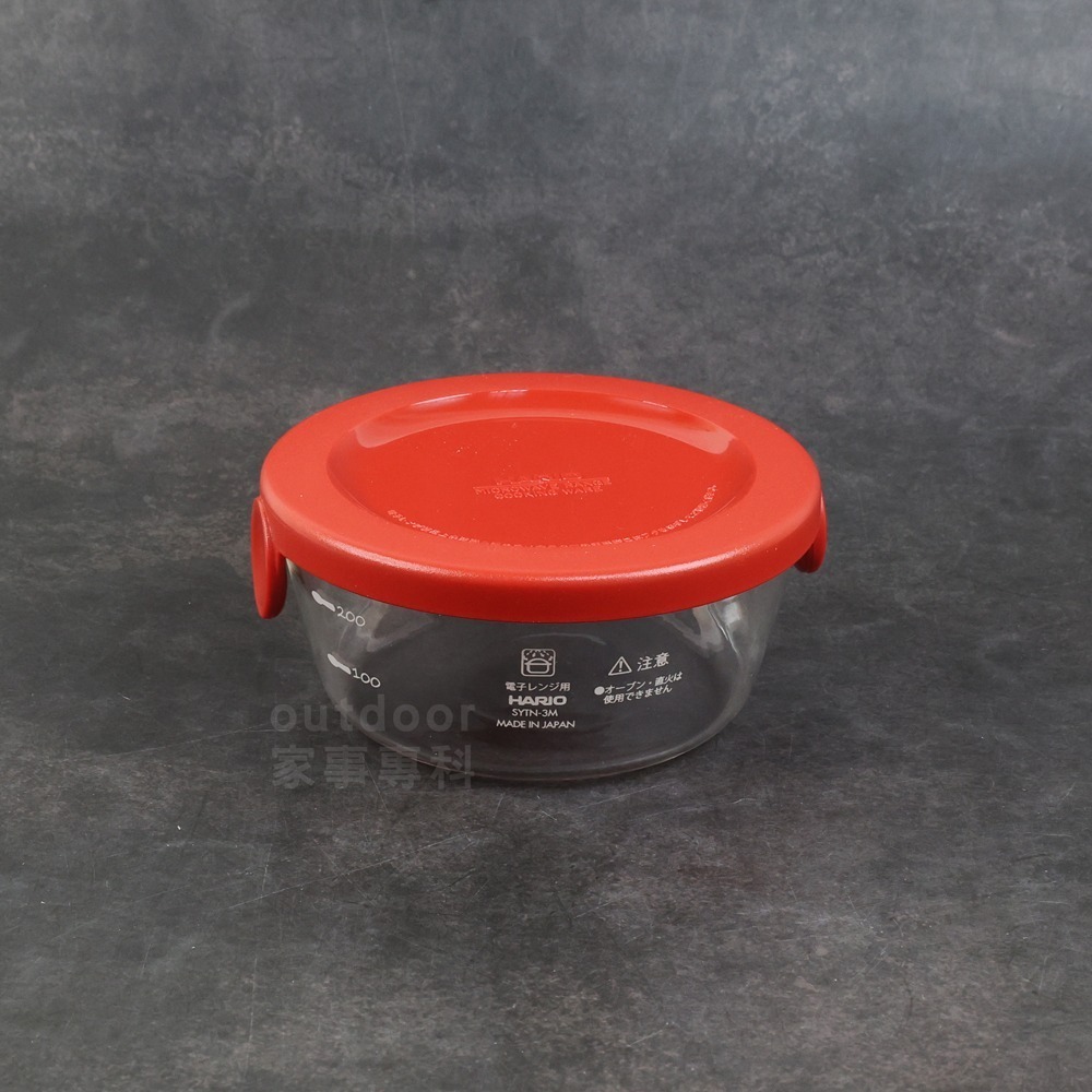 outdoor家事專科 日本製 HARIO 耐熱微波玻璃保鮮盒3入組 300/600/1200ml 小菜 水果 圓形-細節圖5