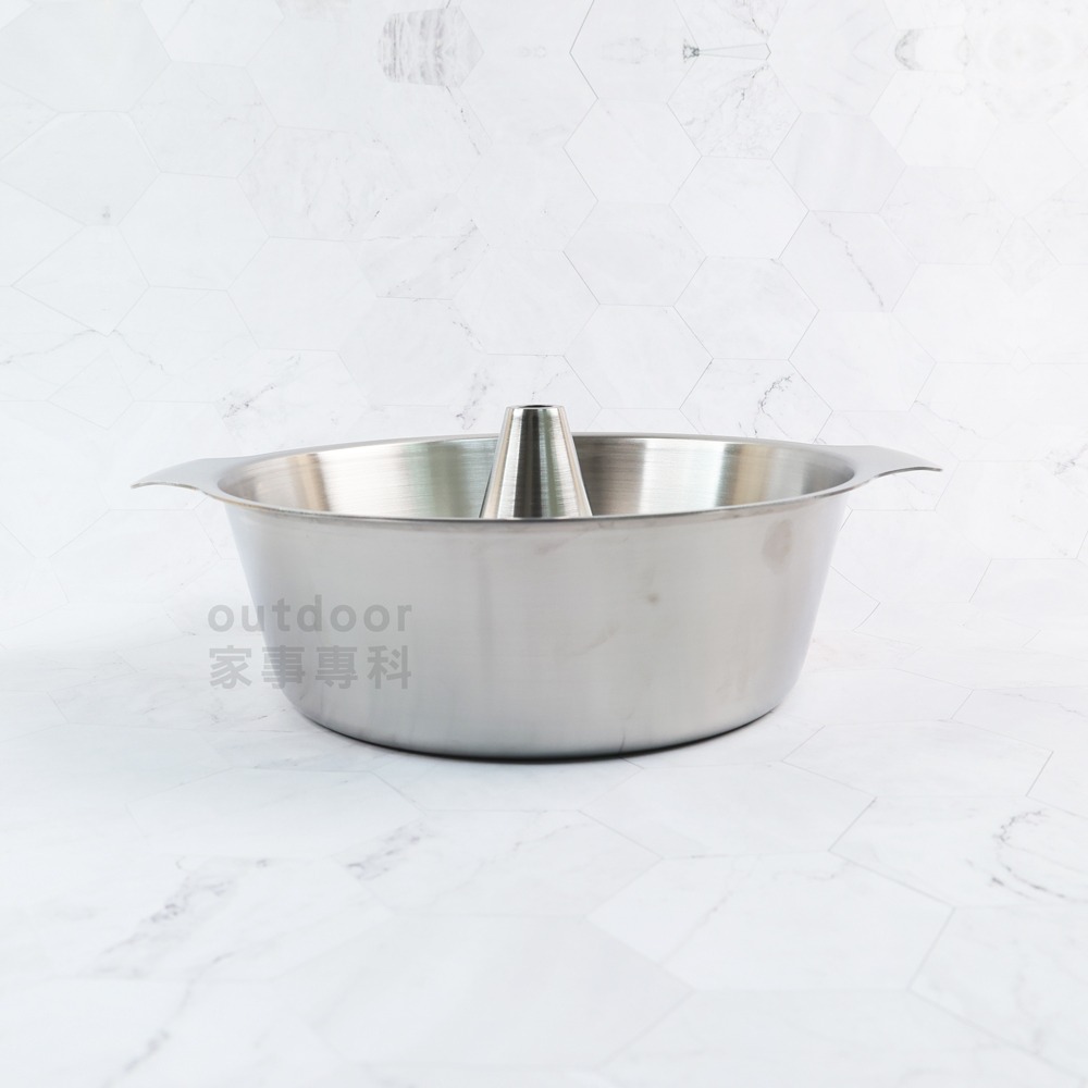 outdoor家事專科 日本製 Yoshikawa吉川 不銹鋼附蓋涮涮鍋 煙囪型 24cm 煙囪火鍋 贅Zei 直火專用-細節圖7