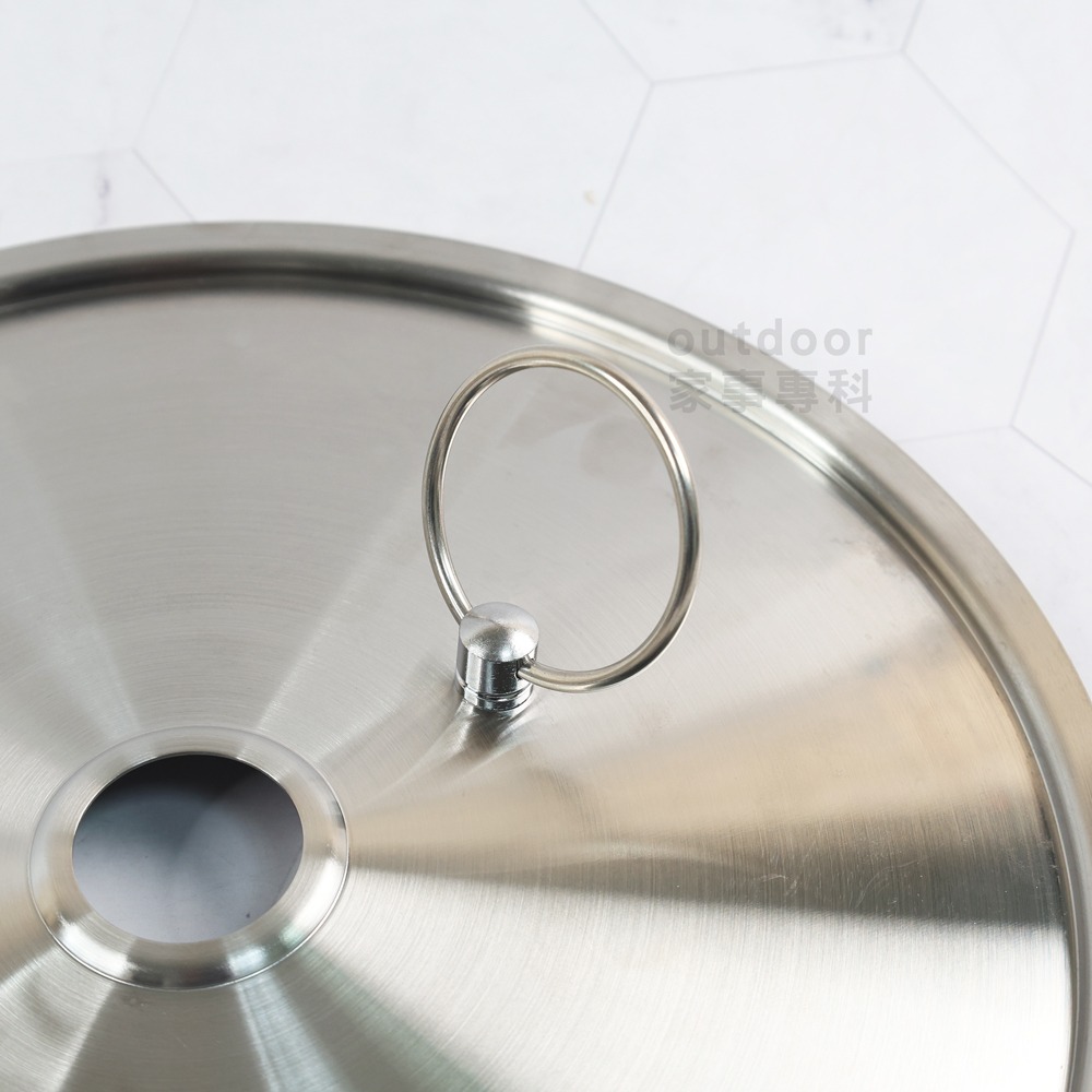 outdoor家事專科 日本製 Yoshikawa吉川 不銹鋼附蓋涮涮鍋 煙囪型 24cm 煙囪火鍋 贅Zei 直火專用-細節圖10