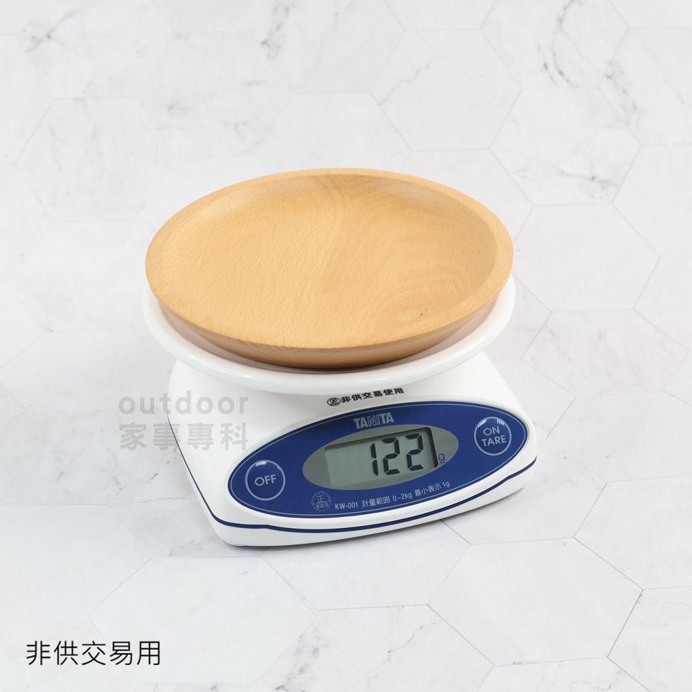 outdoor家事專科 日本製 TANITA 防水電子秤 2kg/1g 廚房秤 烘焙秤 食物秤 料理秤 白色 秤盤可拆-細節圖3
