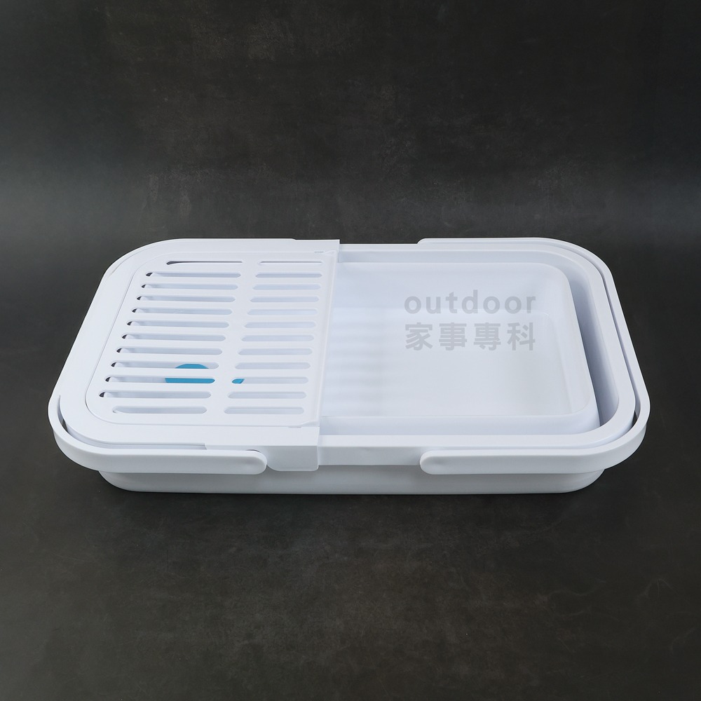 outdoor家事專科 日本製 iSETO伊勢藤 15L手提式摺疊洗滌桶 貓咪洗澡盆 附可拆式架版 洗滌盆 洗衣桶 水桶-細節圖2