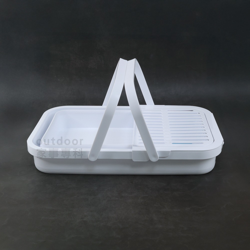 outdoor家事專科 日本製 iSETO伊勢藤 15L手提式摺疊洗滌桶 貓咪洗澡盆 附可拆式架版 洗滌盆 洗衣桶 水桶-細節圖7