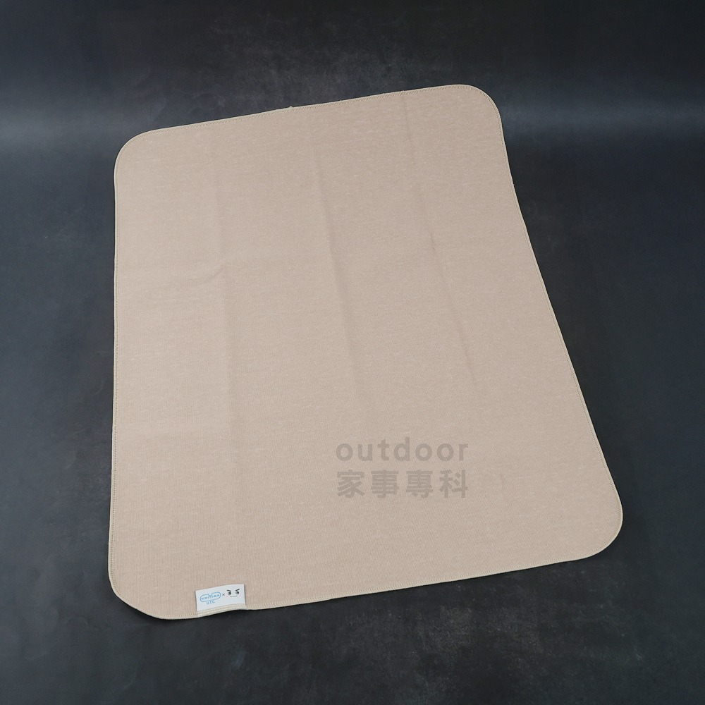 outdoor家事專科 日本製 LEC 笑激SHOCK 超薄吸水速乾地墊 3層構造 60x45cm 超薄腳踏墊 米褐色-細節圖2