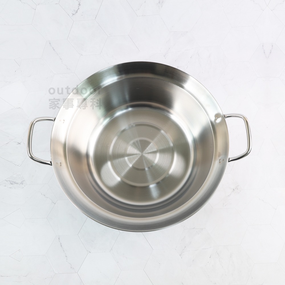outdoor家事專科 日本製 Yoshikawa吉川 不銹鋼相撲火鍋 附蓋涮涮鍋 28cm 雙耳鍋 美味彩菜 IH爐-細節圖4