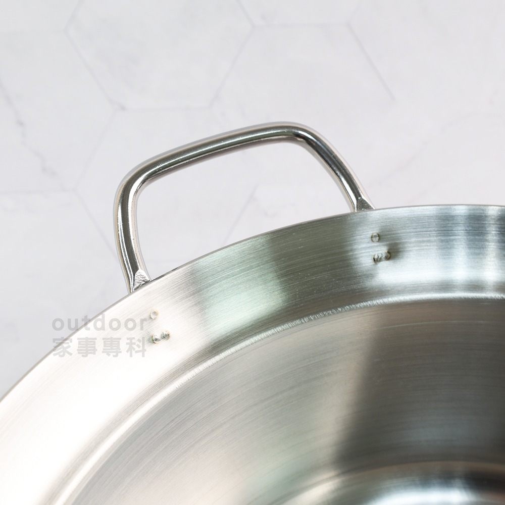 outdoor家事專科 日本製 Yoshikawa吉川 不銹鋼相撲火鍋 附蓋涮涮鍋 28cm 雙耳鍋 美味彩菜 IH爐-細節圖7