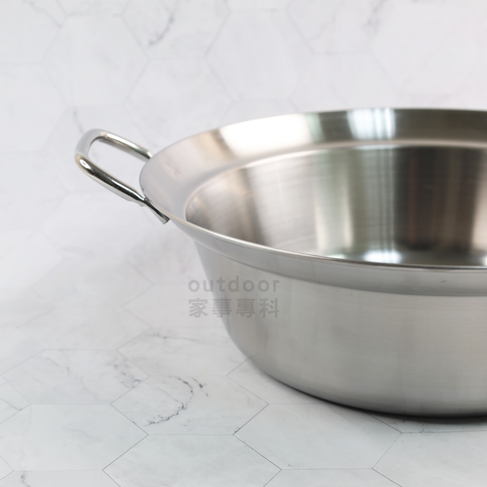 outdoor家事專科 日本製 Yoshikawa吉川 不銹鋼相撲火鍋 附蓋涮涮鍋 28cm 雙耳鍋 美味彩菜 IH爐-細節圖9