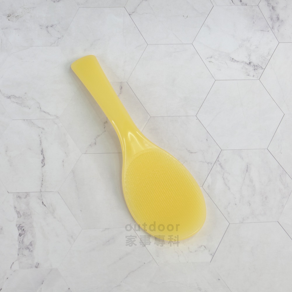outdoor家事專科 日本製 花井化成 不沾飯杓 20.5cm 飯匙 不易沾黏飯粒 抗菌挖飯杓 油飯 米糕匙 黃色-細節圖3
