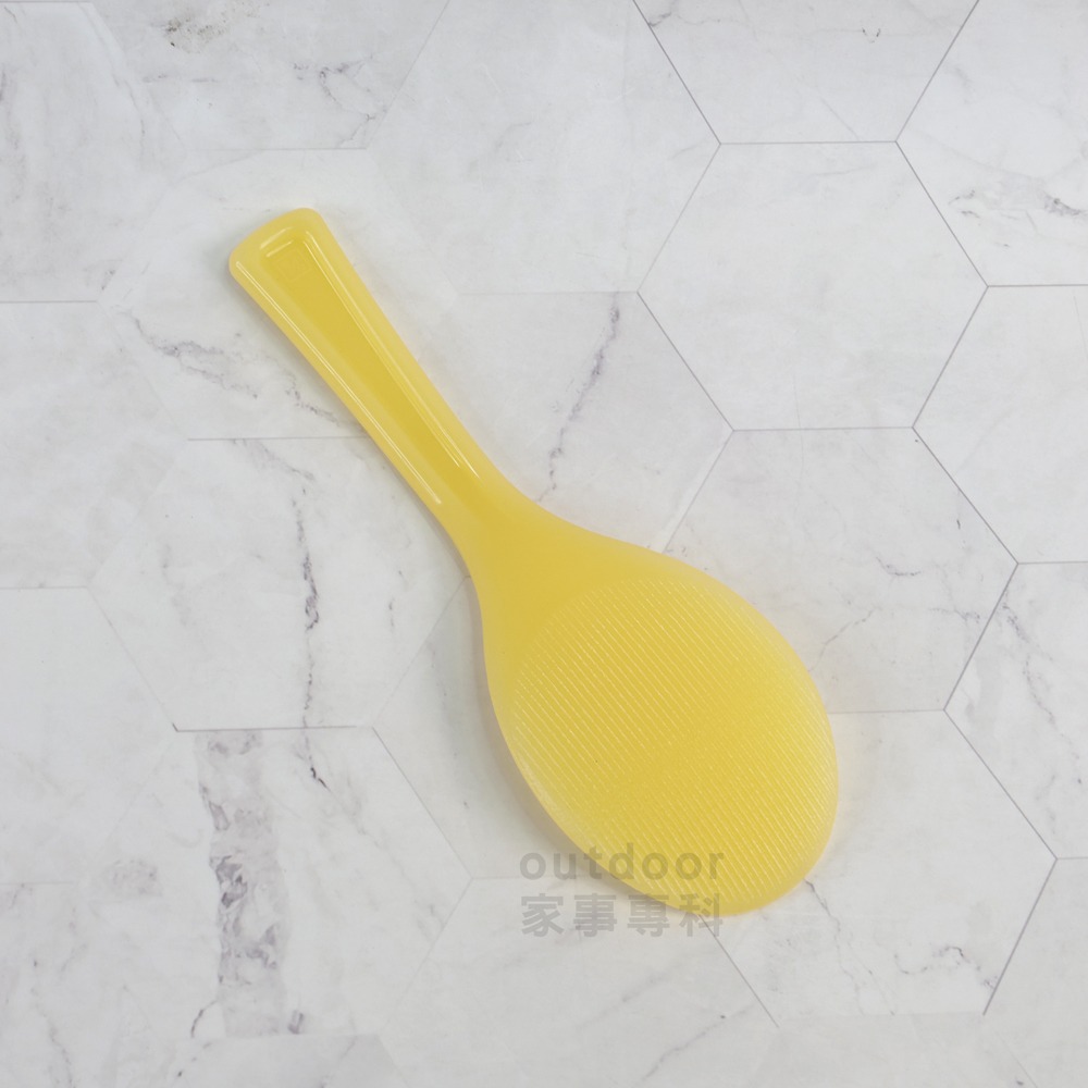 outdoor家事專科 日本製 花井化成 不沾飯杓 20.5cm 飯匙 不易沾黏飯粒 抗菌挖飯杓 油飯 米糕匙 黃色-細節圖4