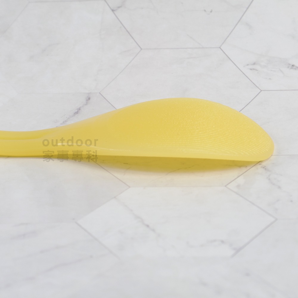 outdoor家事專科 日本製 花井化成 不沾飯杓 20.5cm 飯匙 不易沾黏飯粒 抗菌挖飯杓 油飯 米糕匙 黃色-細節圖8