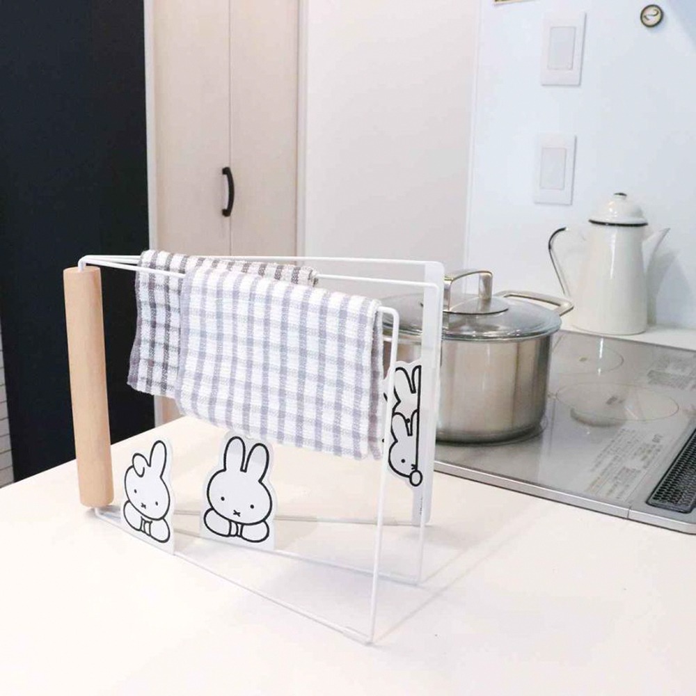 outdoor家事專科 日本OKATO miffy聯名 直立式抹布晾乾架 抹布收納架 洗臉巾 手帕 毛巾掛架 米飛兔聯名-細節圖9