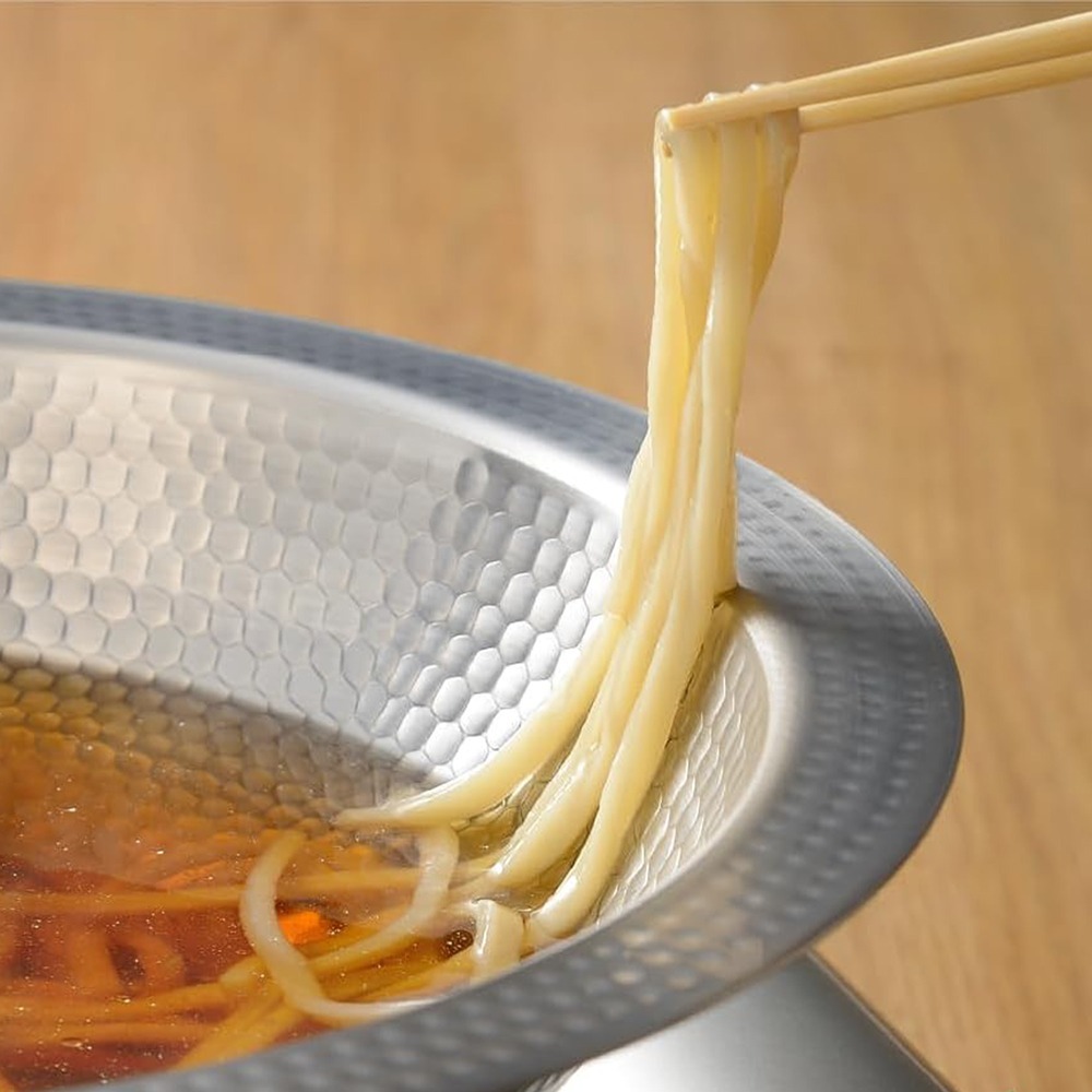outdoor家事專科 日本製 和平Freiz 燕三條 不銹鋼槌目烏龍壽喜鍋 26/30cm 烏龍麵 火鍋 直火/IH爐-細節圖4