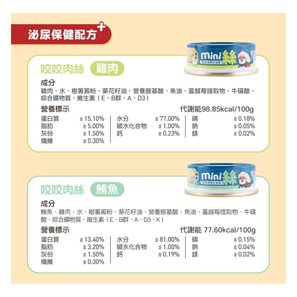 《愛吃鬼阿麥》Heromama 迷你mini無膠主食罐 55g 主食罐 小份量主食罐 貓咪罐頭 貓咪主食罐 泥狀/肉絲-細節圖3