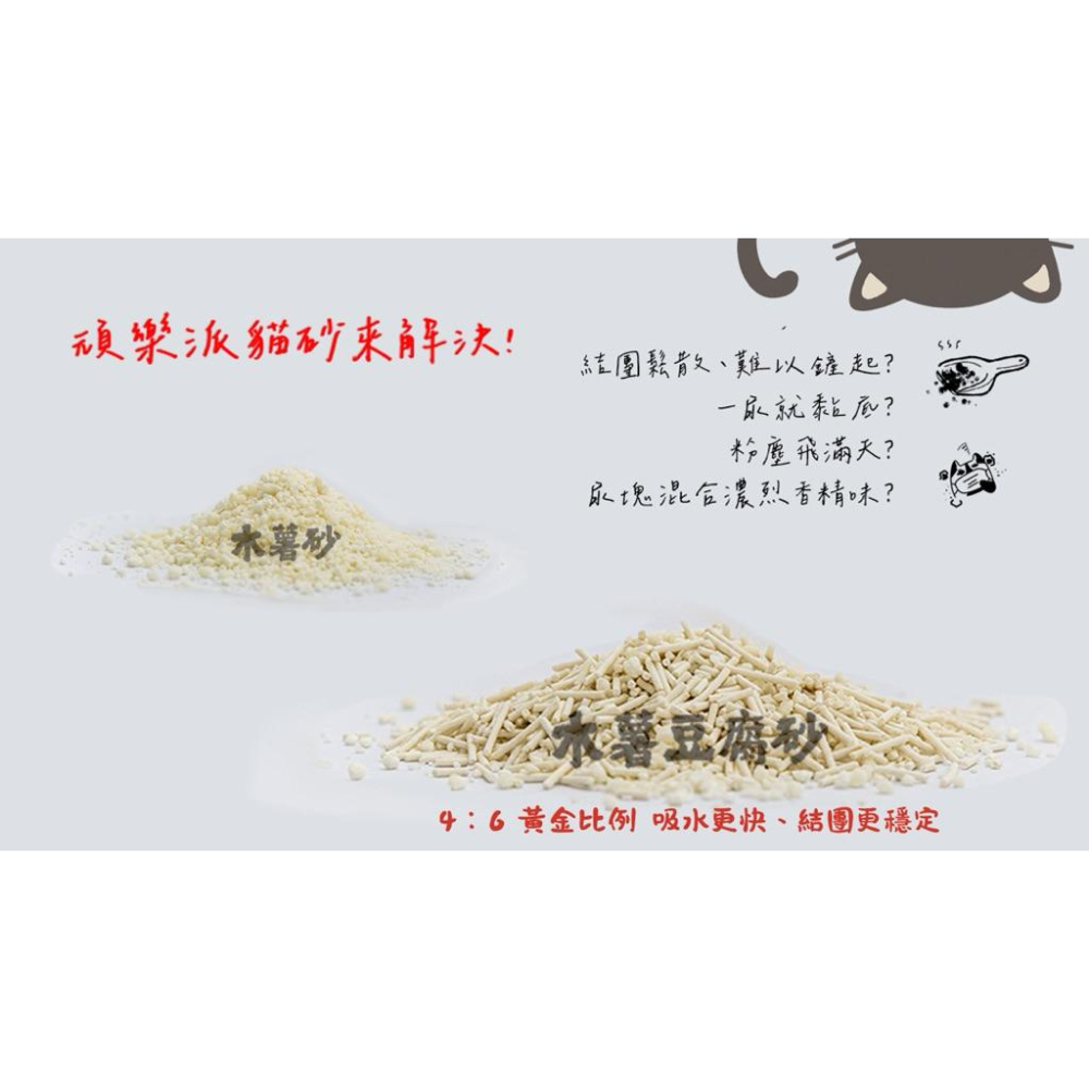 《愛吃鬼阿麥》頑樂派 木薯貓砂 /木薯混豆腐 2.5kg 環保低粉塵貓砂 無香精除臭 貓砂 木薯砂 木薯豆腐砂-細節圖3