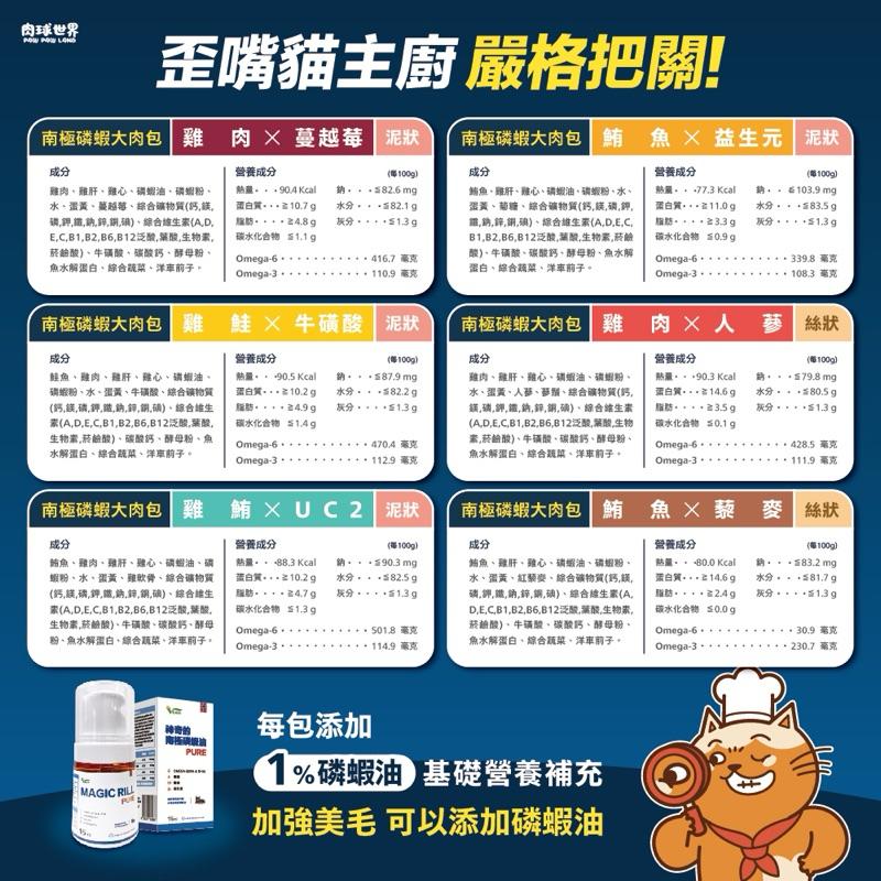 《愛吃鬼阿麥》肉球世界 南極磷蝦大肉包45g (貓咪)│每包添加１％南極磷蝦油，基礎營養補充|邊吃邊保養-細節圖5