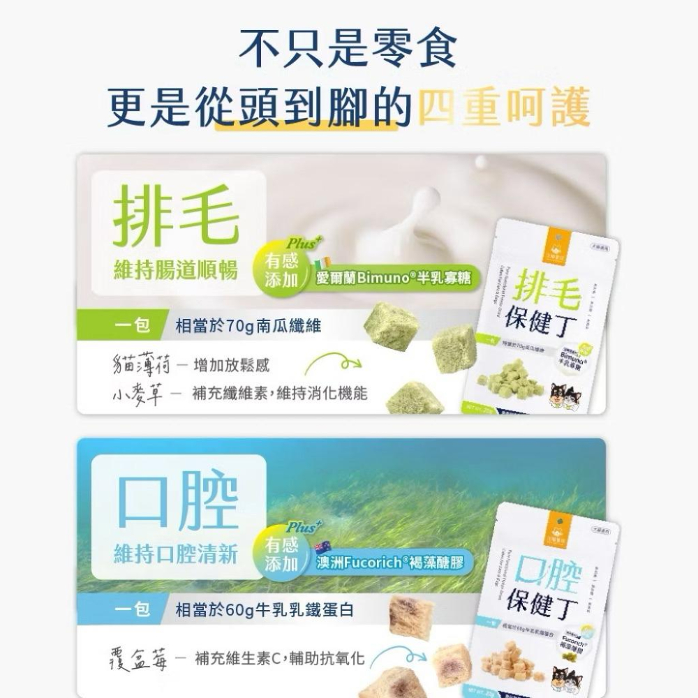 《愛吃鬼阿麥》汪喵星球 機能保健丁 20g犬貓凍乾保健零食 保健品 貓狗 零食 貓零食 狗零食 寵物保健-細節圖6