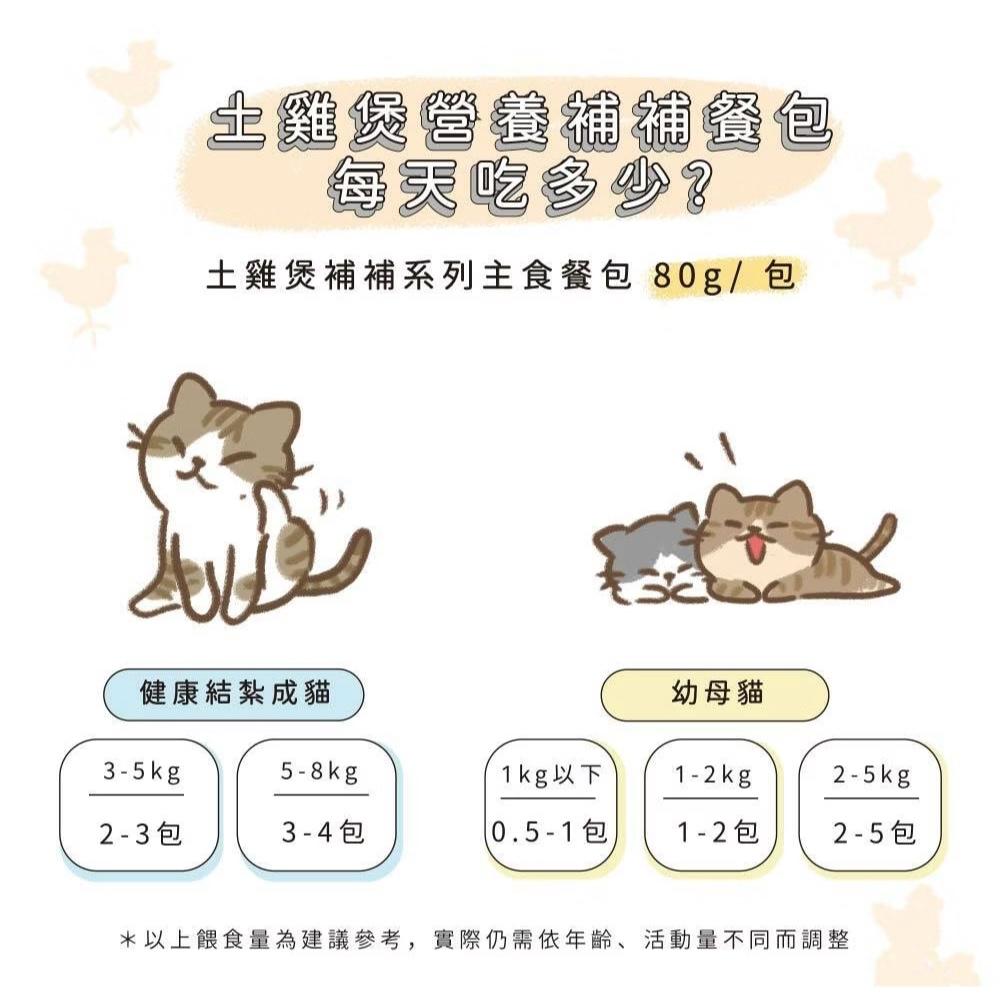 《愛吃鬼阿麥》踏踏寵膳 土雞補補主食餐包80g 主食餐包 泥狀餐包 成幼貓-細節圖6
