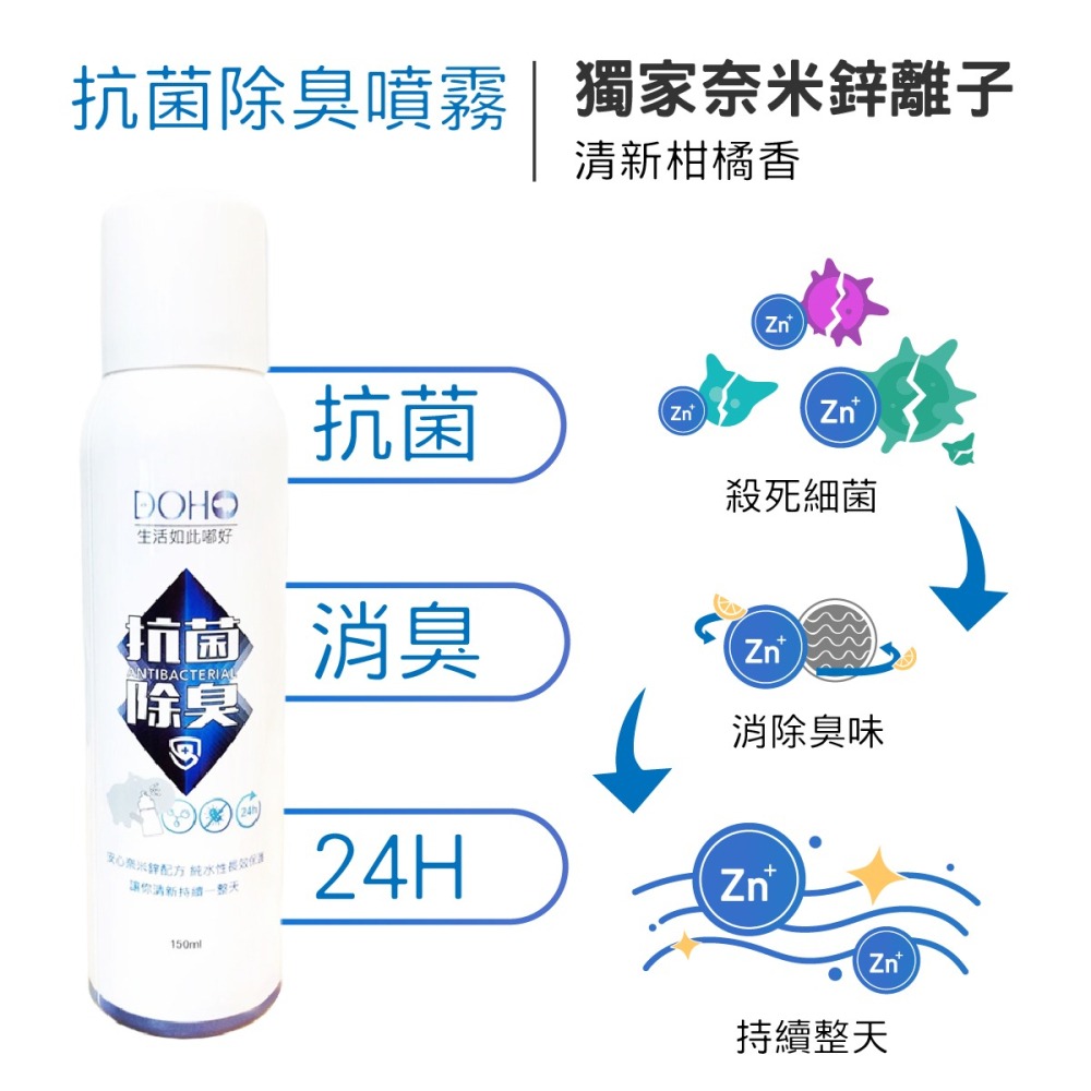 DOHO「除臭噴霧」150ml 無香精鋅離子除臭配方 消臭 二手煙 三手菸 菸味-細節圖5