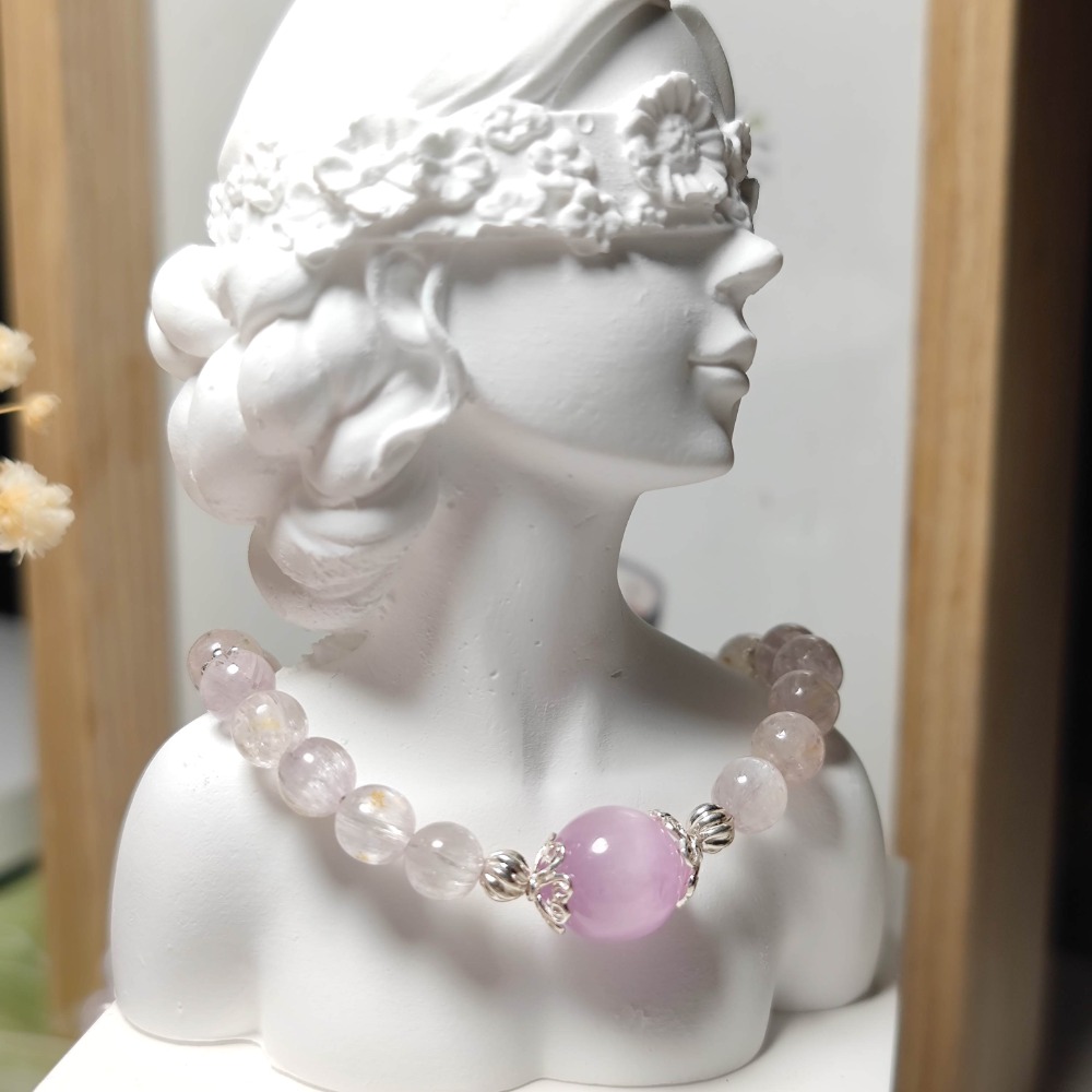 輕寶石手作飾品 紫鋰輝 s925純銀-細節圖2