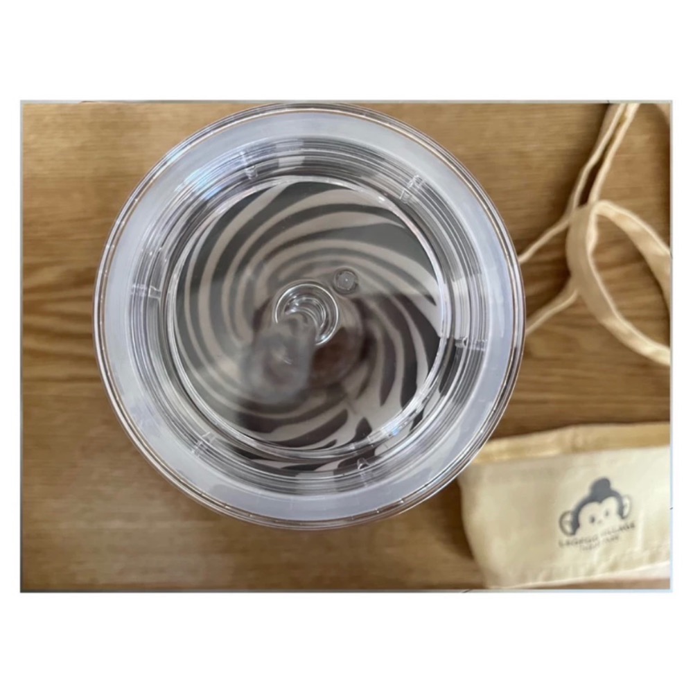 （全新）六福村-斑馬雙層環保杯（附吸管、杯繩提袋）-細節圖5