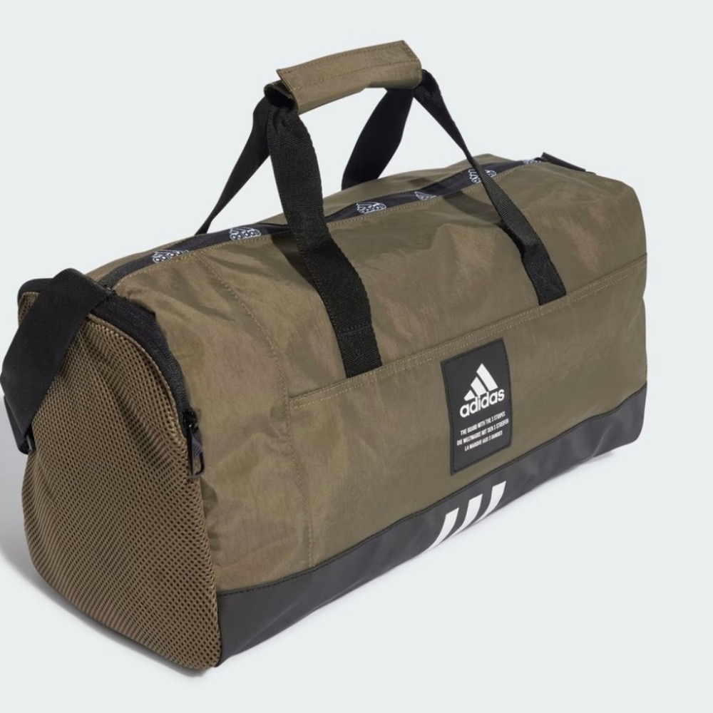 Adidas 愛迪達圓筒包DUFFEL BAG-軍綠色-細節圖3