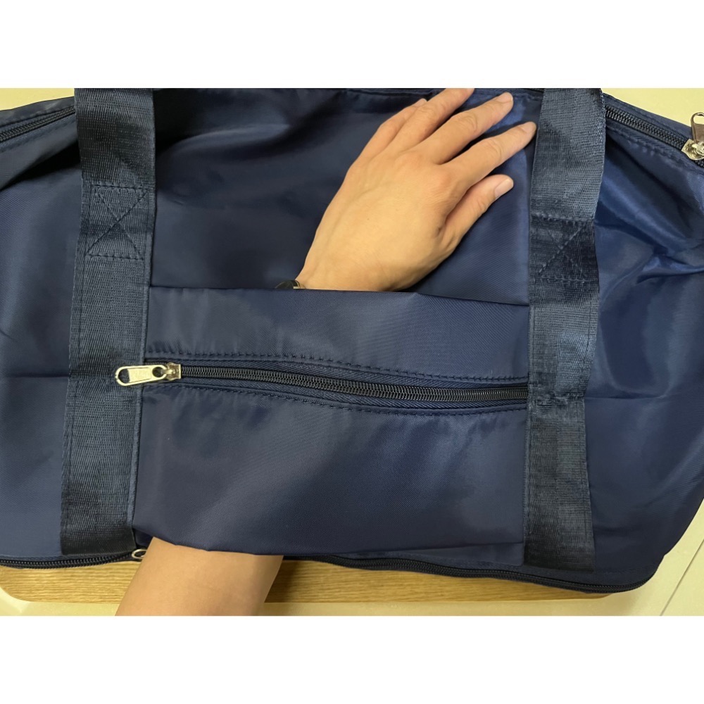 蠟筆小新-折疊收納可擴充旅行袋-藍黑色-細節圖3