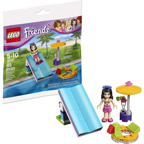 【龜仙人樂高】LEGO 30401 Friends 泳池滑水道 polybag 袋裝拼砌包