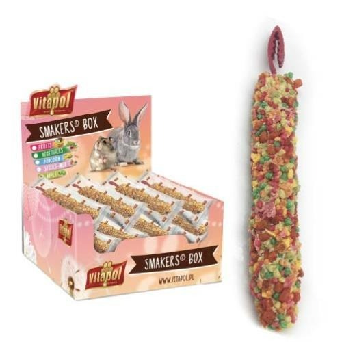 🐰🐹【Vitapol維他寶】波蘭 鼠兔棒棒糖 磨牙 小動物棒棒糖 綜合水果/蘋果/蔬菜/爆米花 45g-細節圖6